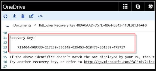 Where can I find my BitLocker recovery key