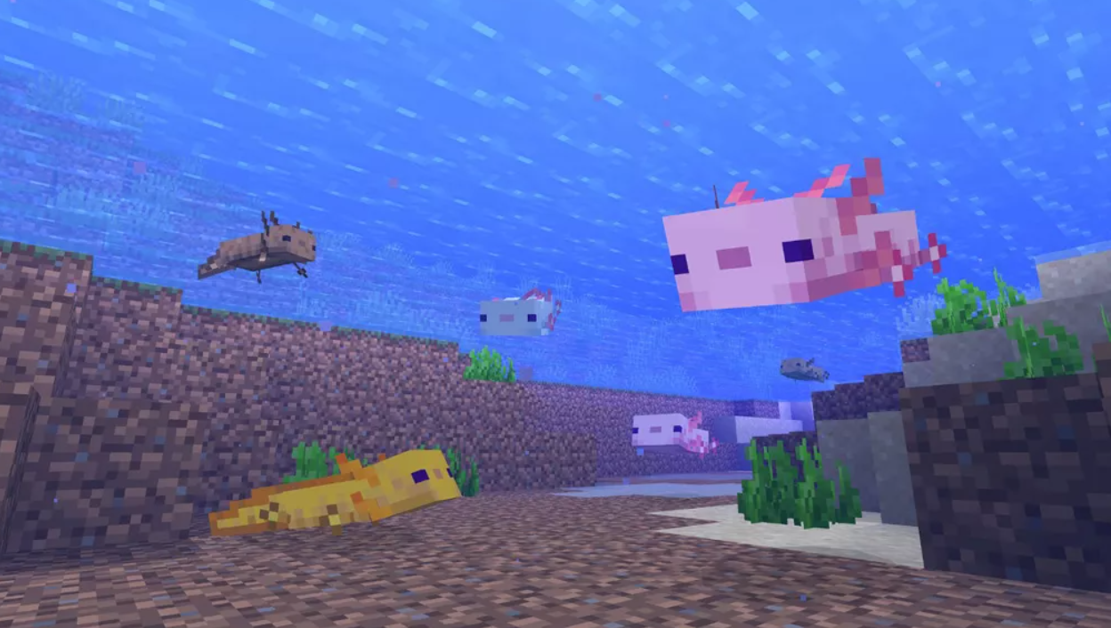 Minecraft axolotls