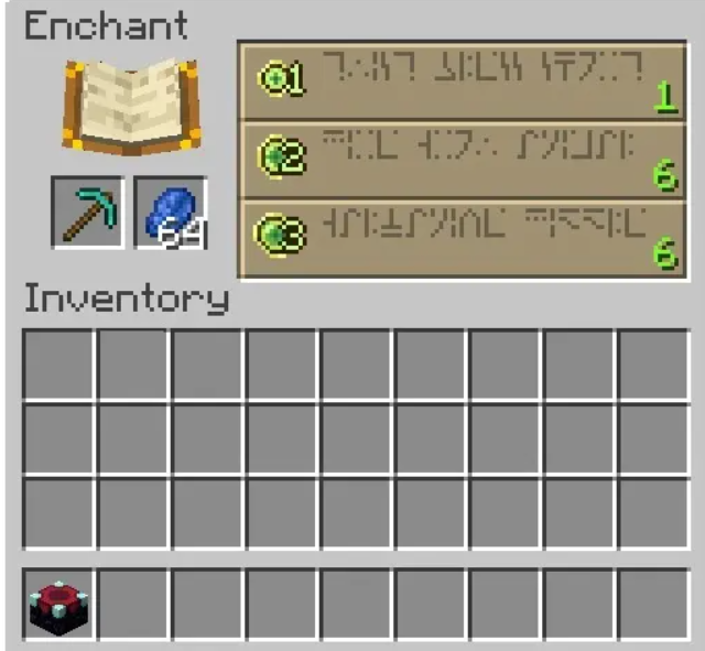 Using Enchanting Table